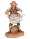 Oste con botte tra le gambe 6,5 cm Fontanini per presepe Mondo