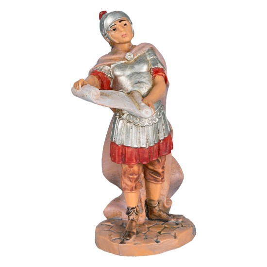 Soldier with parchment 6.5 cm Fontanini Mondo
