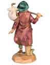 Viandante con fagotto 6,5 cm Fontanini per presepe Mondo Presepi