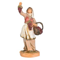 Donna con uva 6,5 cm Fontanini Mondo Presepi