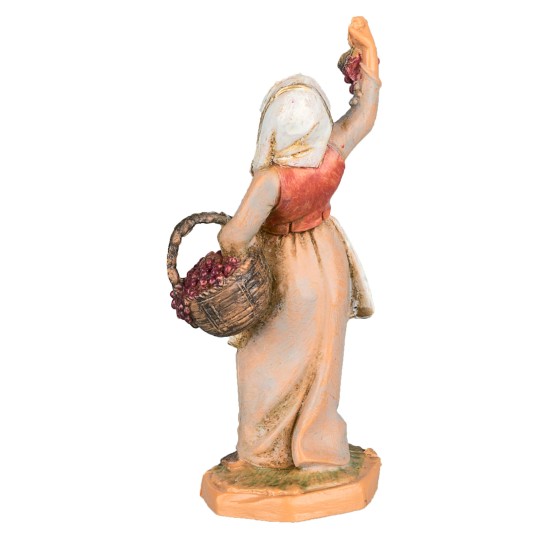 Donna con uva 6,5 cm Fontanini Mondo Presepi
