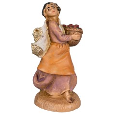 Donna con cesto 6,5 cm Fontanini per presepe Mondo Presepi 2