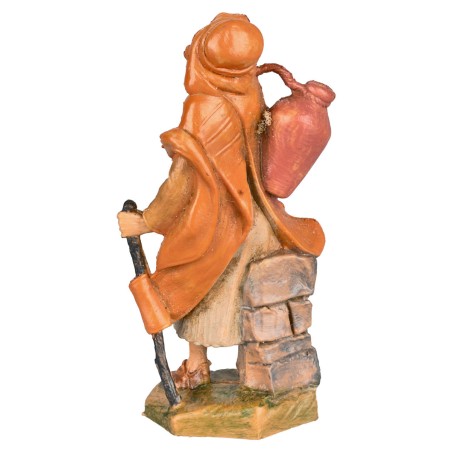 Woman with anfora on shoulders and stick 6.5 cm Fontanini