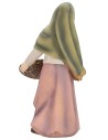 Woman with fruit basket 14 cm in resin
