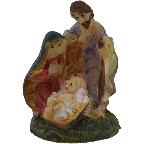 Set of 6 nativity scenes 3 cm in resin for cribs