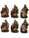 Set 6 natività 3 cm in resina presepi per presepe Mondo Presepi
