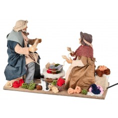 Coppia che raggomitola in movimento 24 cm per presepe Mondo 2