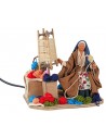 Wool Spinner in motion 14 cm for Nativity Scene Mondo Presepi