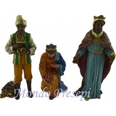 Cm 13 Set tre Rè magi cm 13 in resina Mondo Presepi
