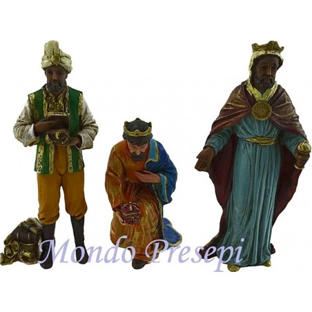 Conjunto de 3 Reyes Magos de 13 cm en resina