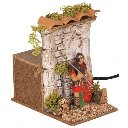 Roman with spear in motion 10 cm for nativity scene Mondo Presepi