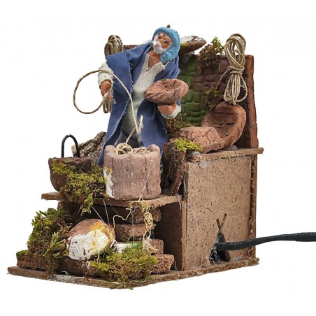 Cestaio in movimento 10 cm per presepe Mondo Presepi