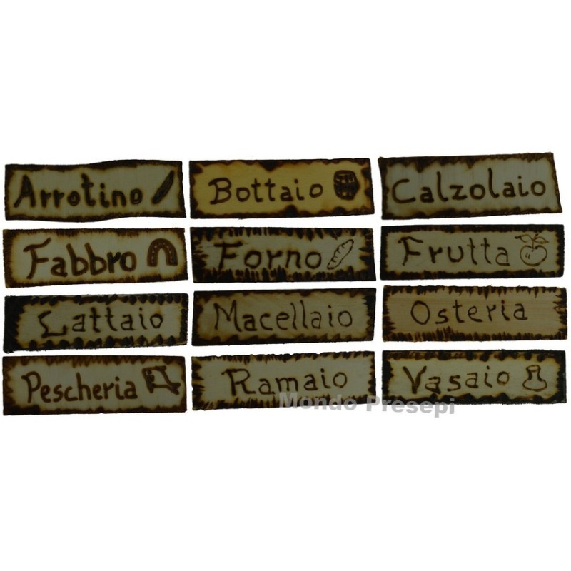 Wooden sign with various slogans: