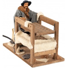 Wool Carder in motion 14 cm for Nativity Scene Mondo Presepi