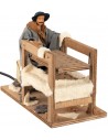 Wool Carder in motion 14 cm for Nativity Scene Mondo Presepi