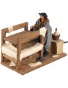 Wool Carder in motion 14 cm for Nativity Scene Mondo Presepi