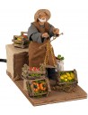Fruttivendolo con bilancia in movimento 12 cm per presepe Mondo