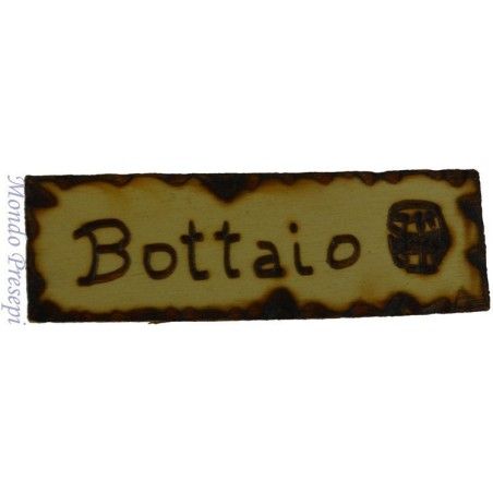 Insegna in legno con varie scritte per presepe: Mondo Presepi