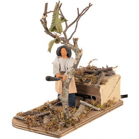 Batti albero in movimento 10 cm per presepe Mondo Presepi