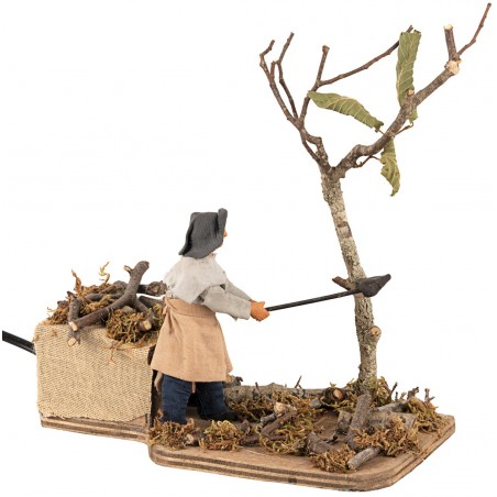 Batti albero in movimento 10 cm per presepe Mondo Presepi