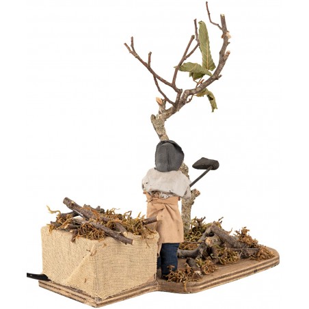 Batti albero in movimento 10 cm per presepe Mondo Presepi