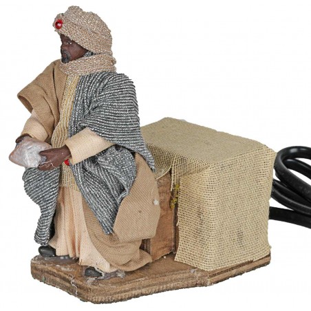 Conjunto de Reyes Magos en movimiento 10 cm para belén Mundo Pesebres