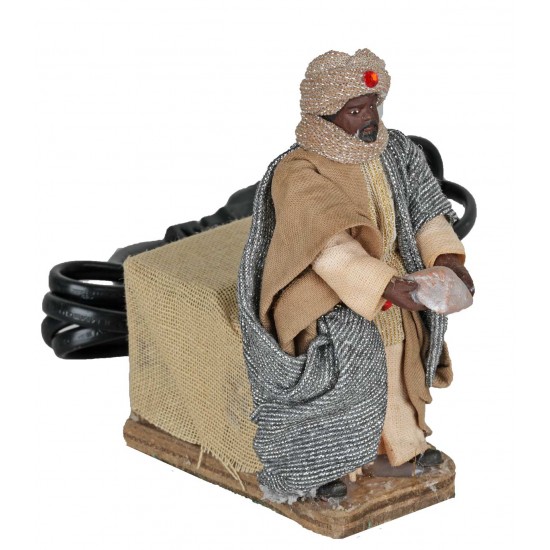 Set re magi in movimento 10 cm per presepe Mondo Presepi