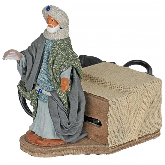 Set re magi in movimento 10 cm per presepe Mondo Presepi