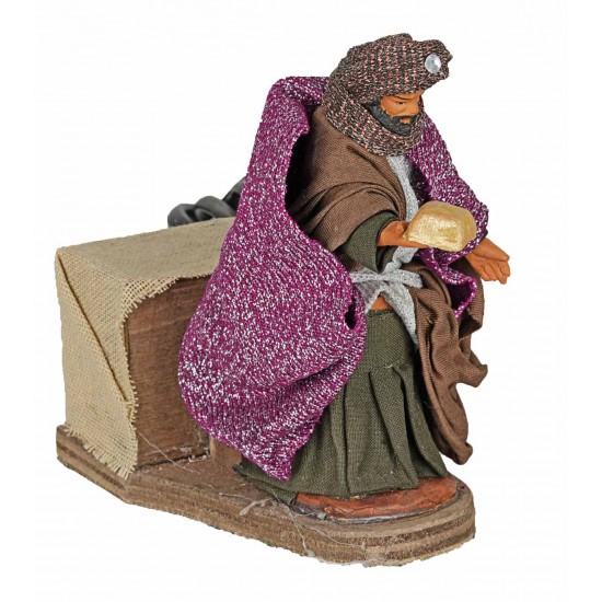 Conjunto de Reyes Magos en movimiento 10 cm para belén Mundo Pesebres