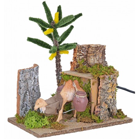 Camel with moving amphorae 10 cm for nativity scene Mondo Presepi