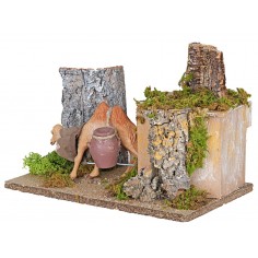 Camel with moving amphorae 10 cm for nativity scene Mondo Presepi 2