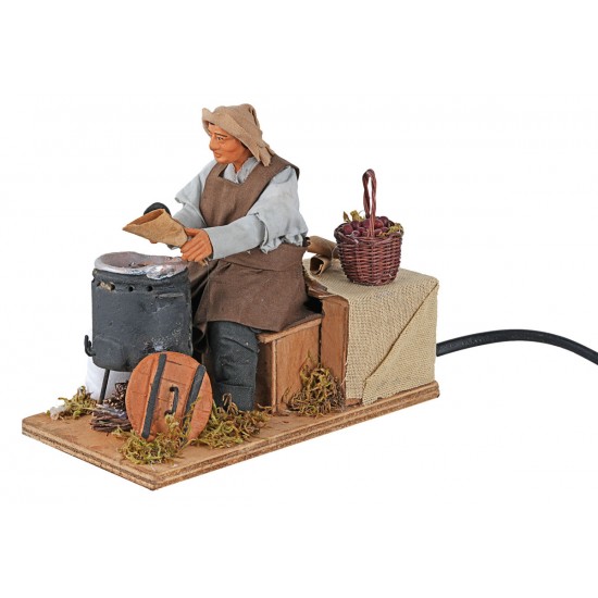 14 cm double movement chestnut tree for nativity scene Mondo Presepi