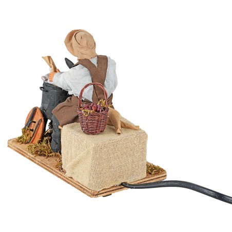 14 cm double movement chestnut tree for nativity scene Mondo Presepi