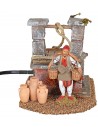 Water carrier at the well in motion Landi 10 cm for Mondo nativity scene