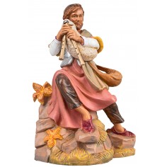 Zampognaro seduto serie 30 cm Fontanini per presepe Mondo