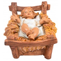 Gesù bambino in culla serie 30 cm Fontanini per presepe Mondo