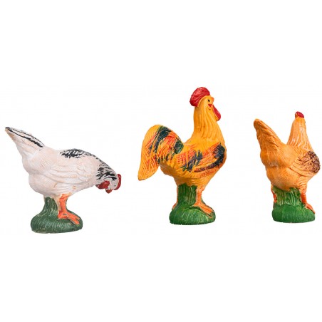 Set of three pvc fowl for statues 20-30 cm