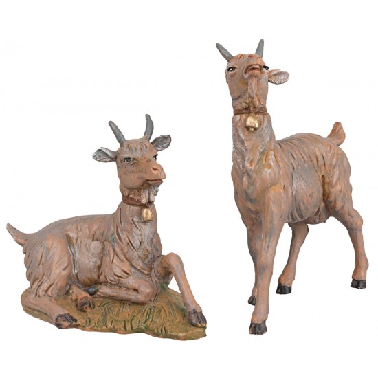 Set due capre per presepe serie 30 cm Fontanini per presepe