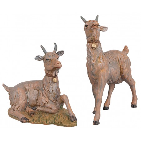 Set due capre per presepe serie 30 cm Fontanini per presepe