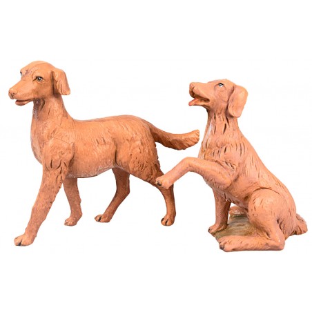 Set two dogs for presepe series 30 cm Fontanini