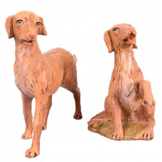 Dos perros para belén serie 30 cm Fontanini 2