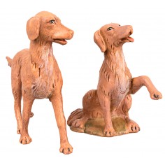 Dos perros para belén serie 30 cm Fontanini
