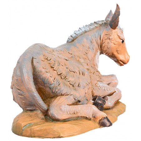 Asino seduto serie 30 cm Fontanini per presepe Mondo Presepi