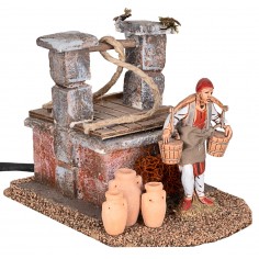 Water carrier at the well in motion Landi 10 cm for Mondo nativity scene 2