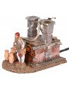 Water carrier at the well in motion Landi 10 cm for Mondo nativity scene