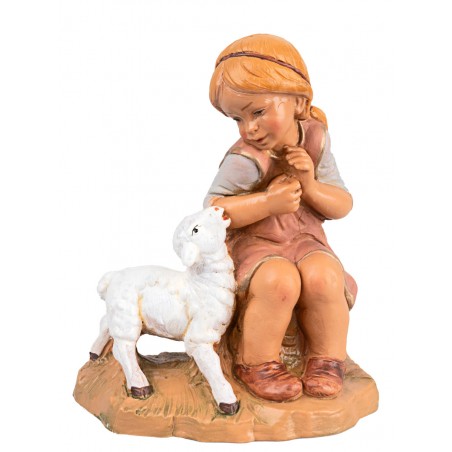 Girl with lamb series 30 cm Fontanini