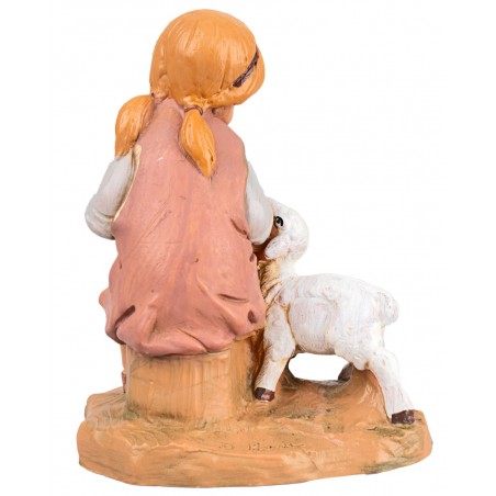 Bimba con agnello serie 30 cm Fontanini per presepe Mondo