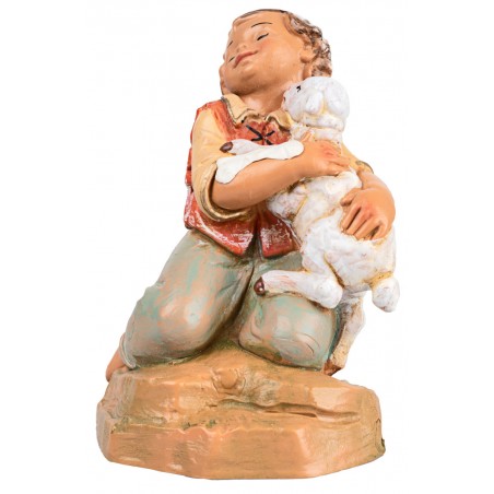 Niño arrodillado con cordero serie 30 cm Fontanini