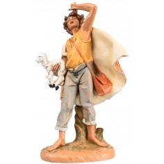 Pastore con pecora in mano 30 cm Fontanini per presepe Mondo