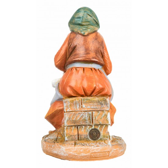 Pastorella seduta con pecora serie 30 cm Fontanini per presepe